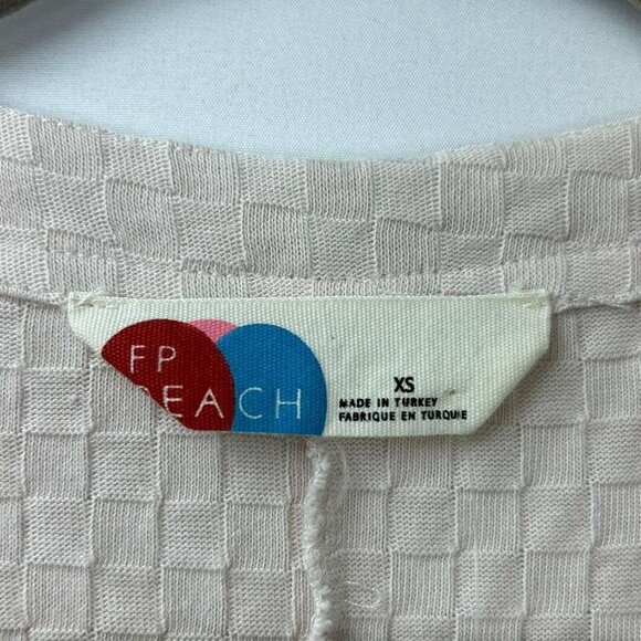 NWT Free People Beach Women's XS Belted Wide Leg Jumpsuit Neutral Beige V-Neck - Picture 3 of 16